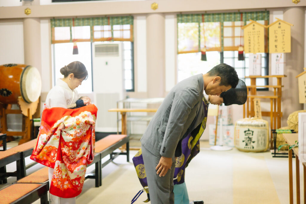 難波神社　お宮参り風景